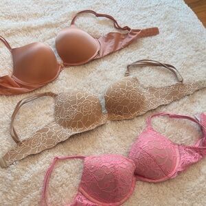 Lot of three Victoria’s Secret bras 34C gently used